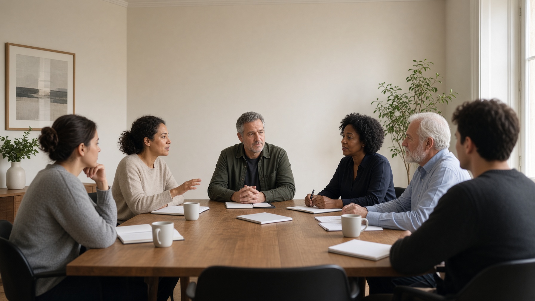 A small staff meeting